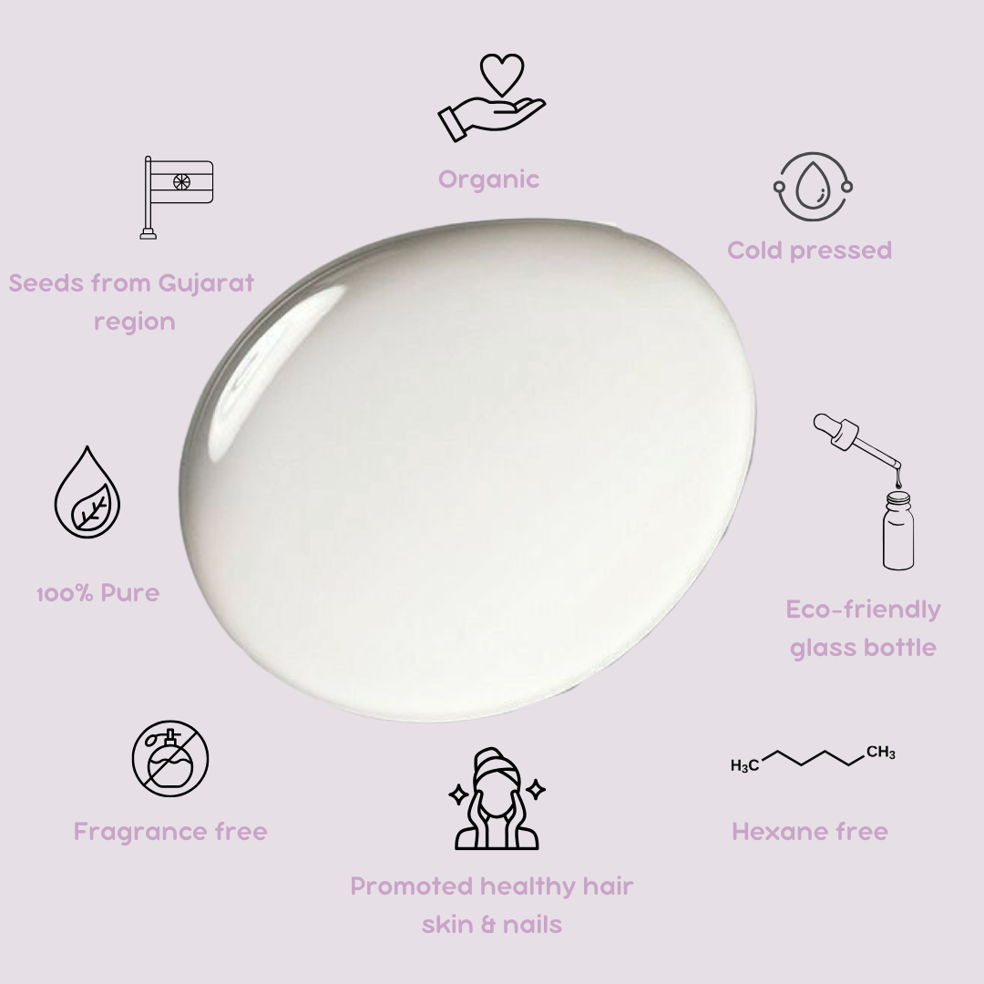 Organic Cold-Pressed Hexane-Free Castor Oil (with pump)