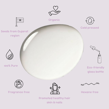 Organic Cold-Pressed Hexane-Free Castor Oil (with pump)